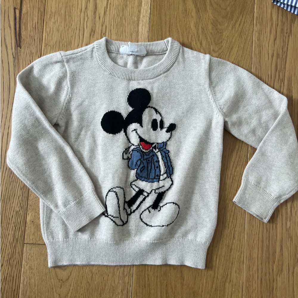 Disney Kids Cream Mickey Mouse Sweater